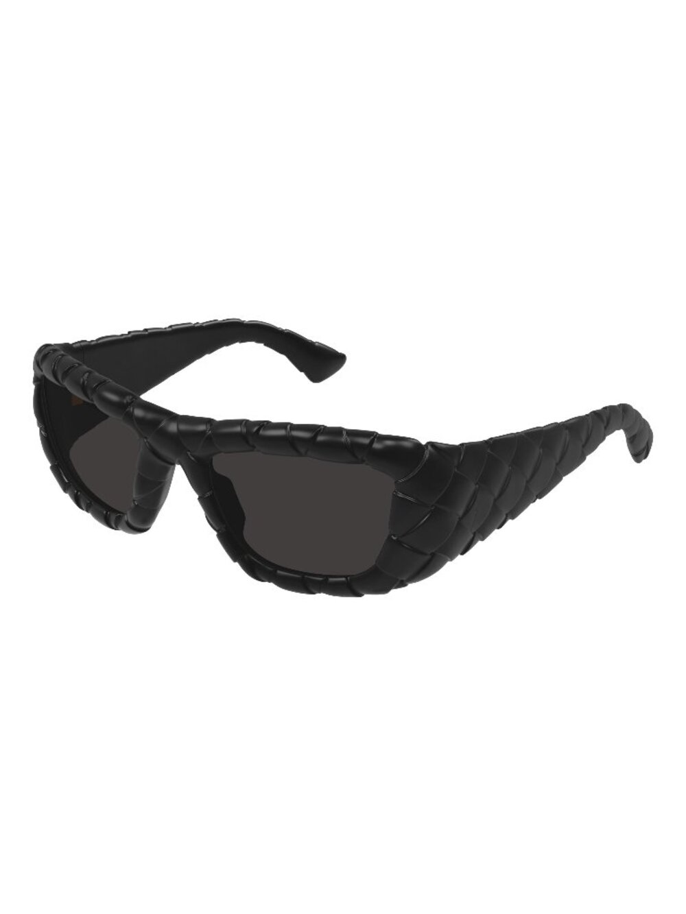New Bottega Veneta Women's Sunglasses Black Square Grey Lens Injected Frame 001